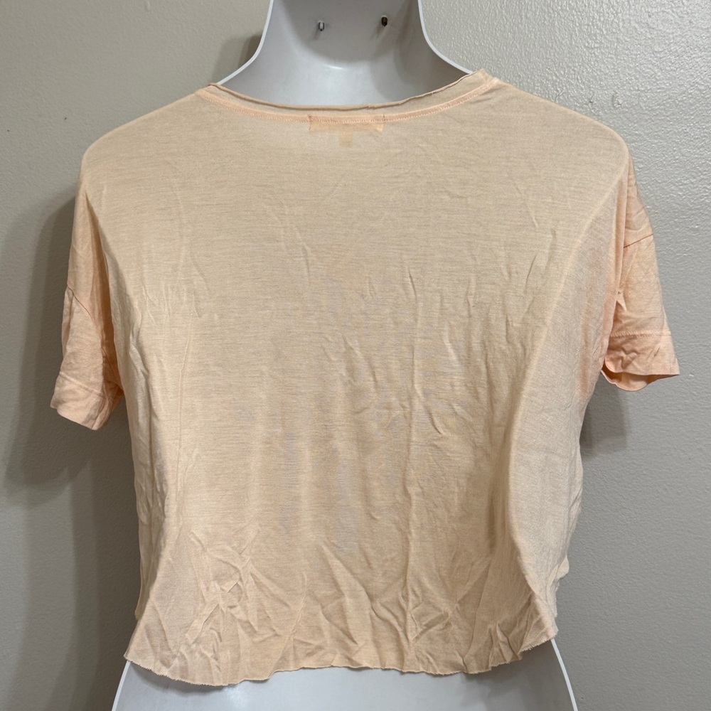 Truly Madly Deeply - Peach Cropped Soft Tee - Picture 3 of 4